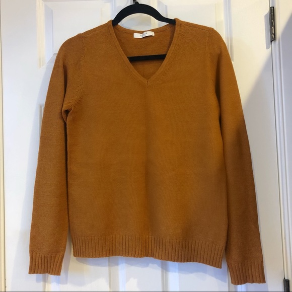 VILA v neck sweater fall autumn orange mustard XS - Picture 4 of 6